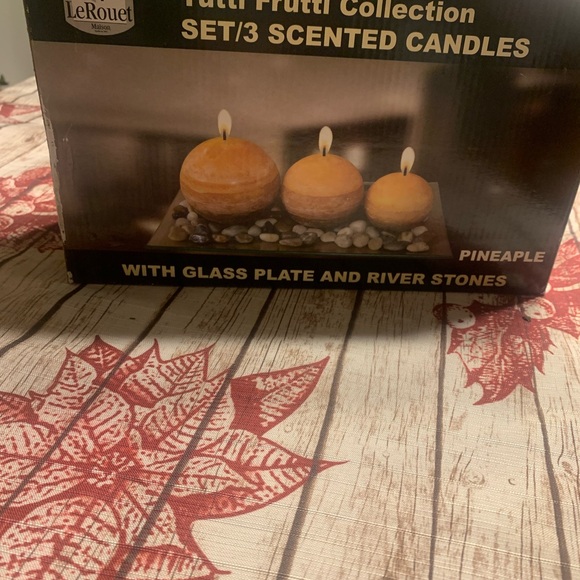 🍍 Set of 3 candles and decorative tray and rock NEW📌 - Picture 6 of 10